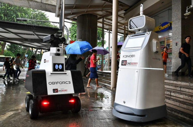 metro singapura vyshli ohranyat roboty